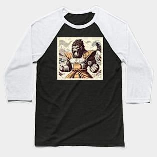 Great Ape with Katsushika Hokusai Baseball T-Shirt